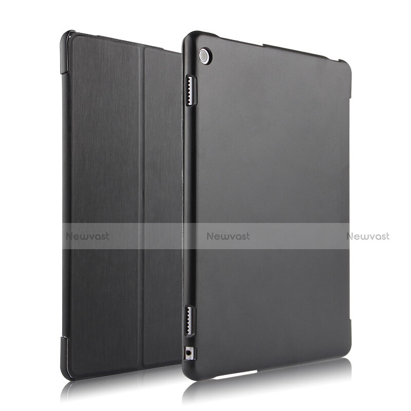 Leather Case Stands Flip Cover L04 for Huawei MediaPad M3 Lite 10.1 BAH-W09 Black