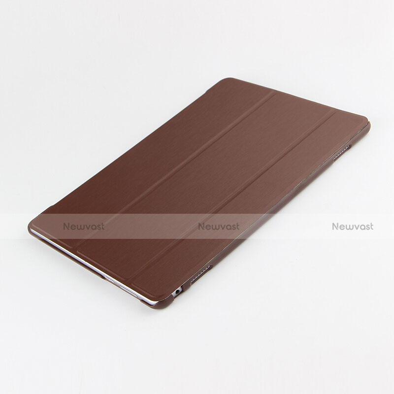 Leather Case Stands Flip Cover L04 for Huawei MediaPad M3 Lite 10.1 BAH-W09 Brown