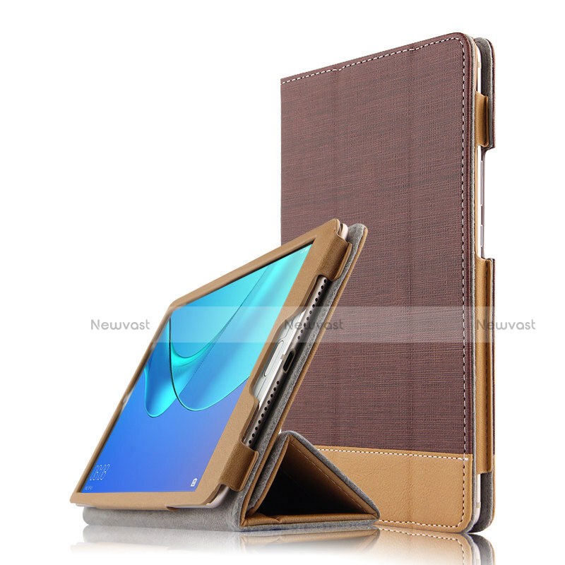 Leather Case Stands Flip Cover L04 for Huawei MediaPad M5 8.4 SHT-AL09 SHT-W09 Brown