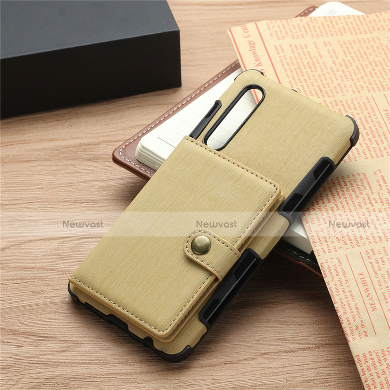 Leather Case Stands Flip Cover L04 for Huawei P30 Gold