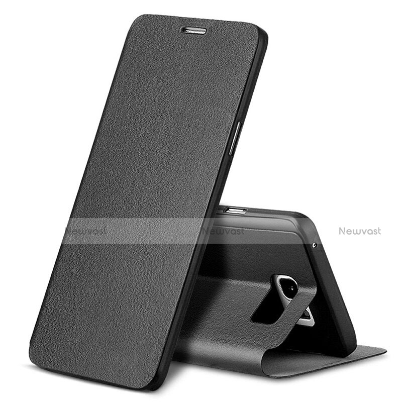 Leather Case Stands Flip Cover L04 for Samsung Galaxy Note 5 N9200 N920 N920F Black