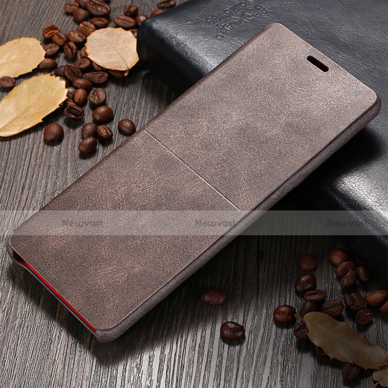 Leather Case Stands Flip Cover L04 for Samsung Galaxy Note 8 Brown