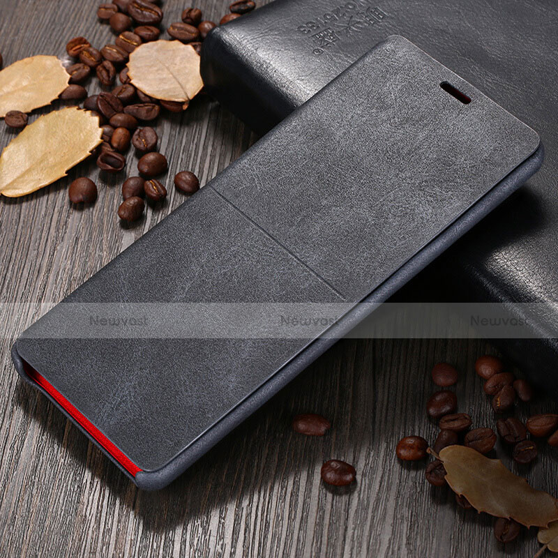 Leather Case Stands Flip Cover L04 for Samsung Galaxy Note 8 Duos N950F Black
