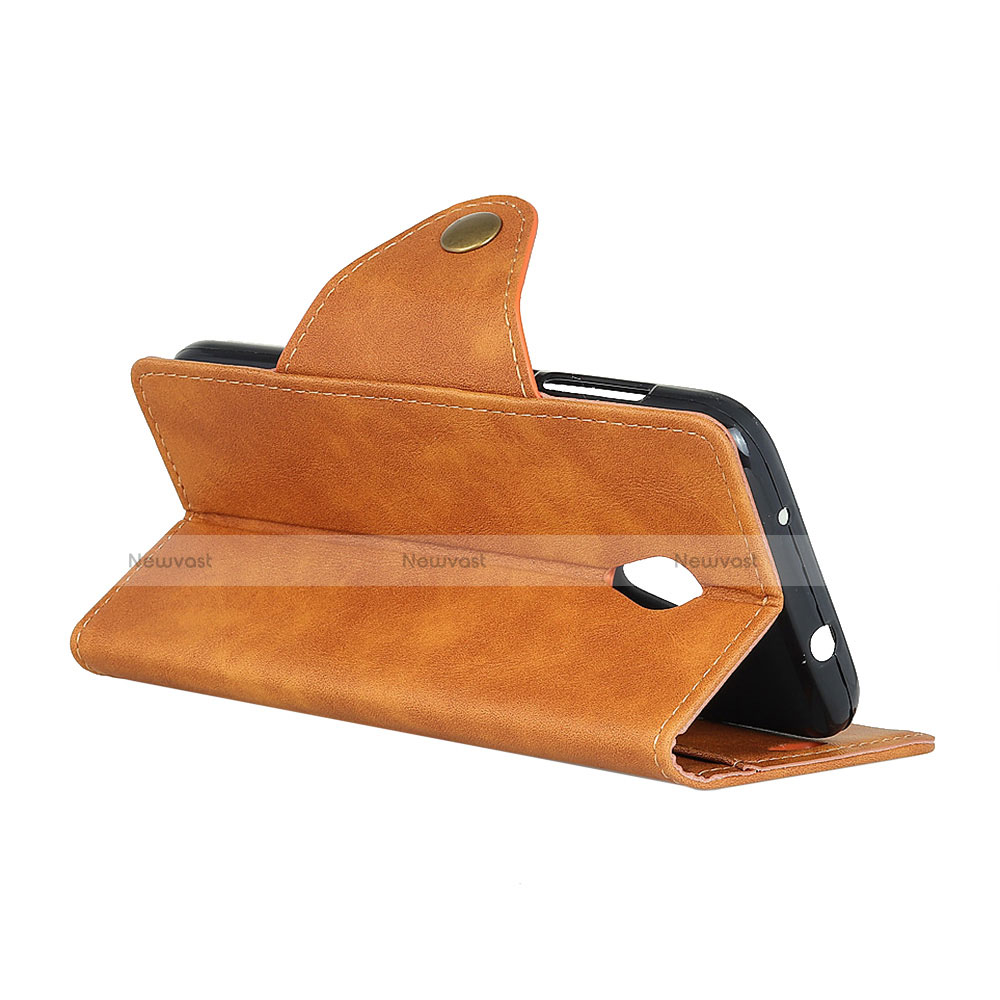 Leather Case Stands Flip Cover L04 Holder for Alcatel 1X (2019)