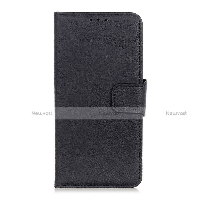 Leather Case Stands Flip Cover L04 Holder for Alcatel 3X Black