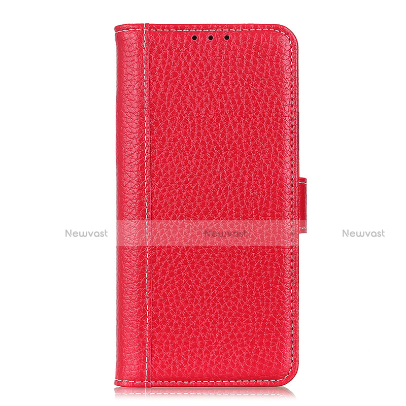 Leather Case Stands Flip Cover L04 Holder for Apple iPhone 12 Red