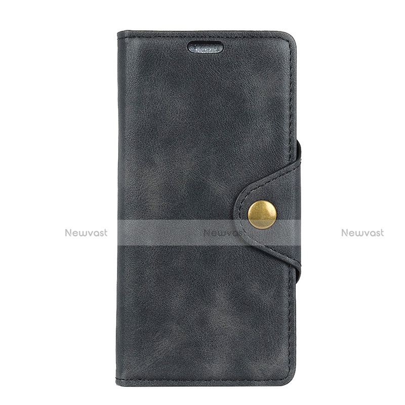 Leather Case Stands Flip Cover L04 Holder for Asus Zenfone Max Pro M2 ZB631KL Black