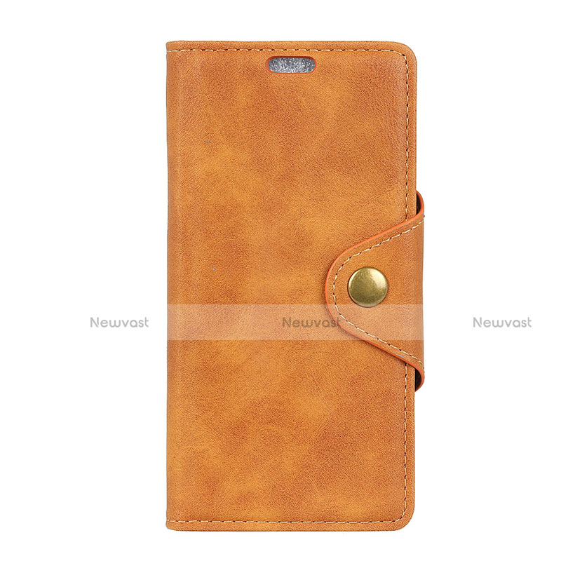 Leather Case Stands Flip Cover L04 Holder for Asus Zenfone Max Pro M2 ZB631KL Orange