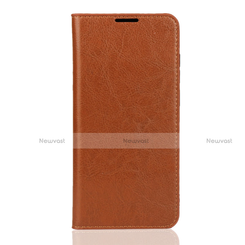 Leather Case Stands Flip Cover L04 Holder for Huawei Enjoy 9 Orange
