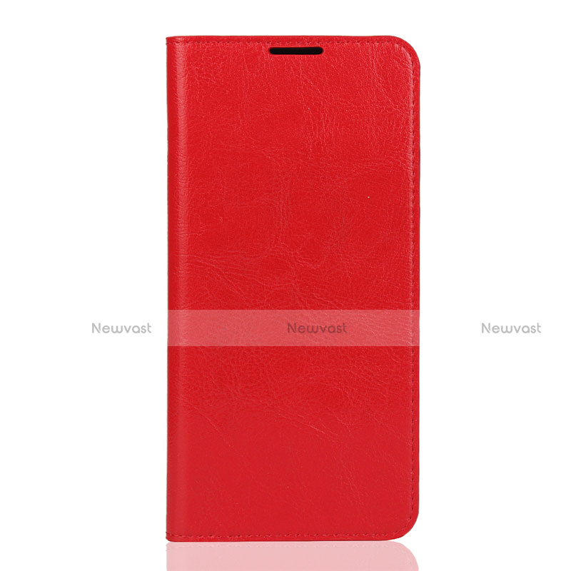 Leather Case Stands Flip Cover L04 Holder for Huawei Enjoy 9 Red