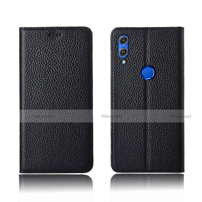 Leather Case Stands Flip Cover L04 Holder for Huawei Honor 8X Black