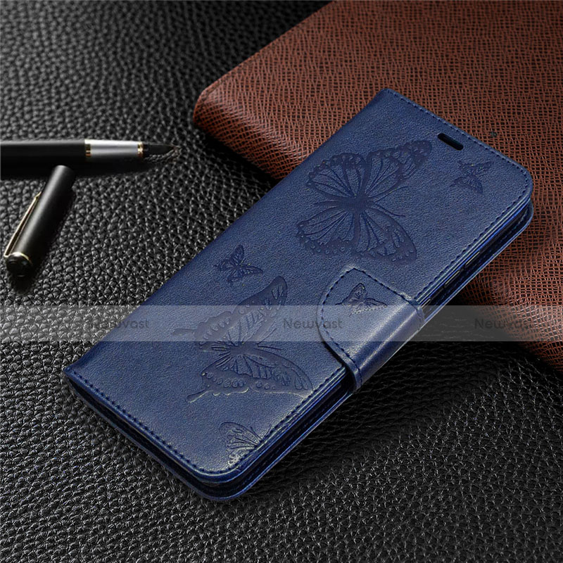 Leather Case Stands Flip Cover L04 Holder for Huawei Honor 9A Blue