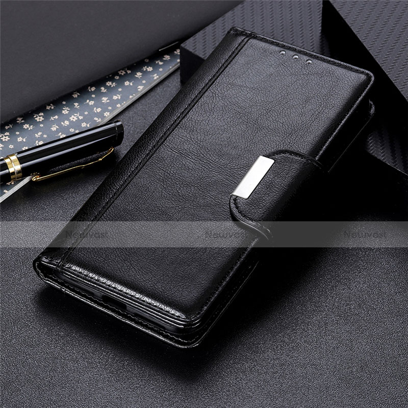 Leather Case Stands Flip Cover L04 Holder for Huawei Honor Play4T Pro Black