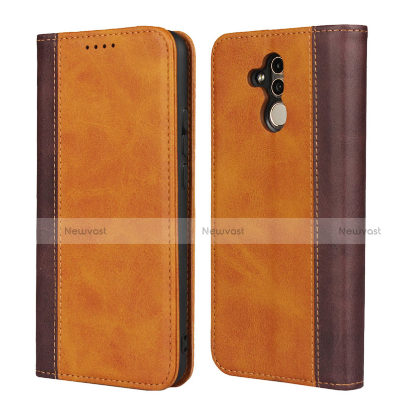 Leather Case Stands Flip Cover L04 Holder for Huawei Mate 20 Lite Orange