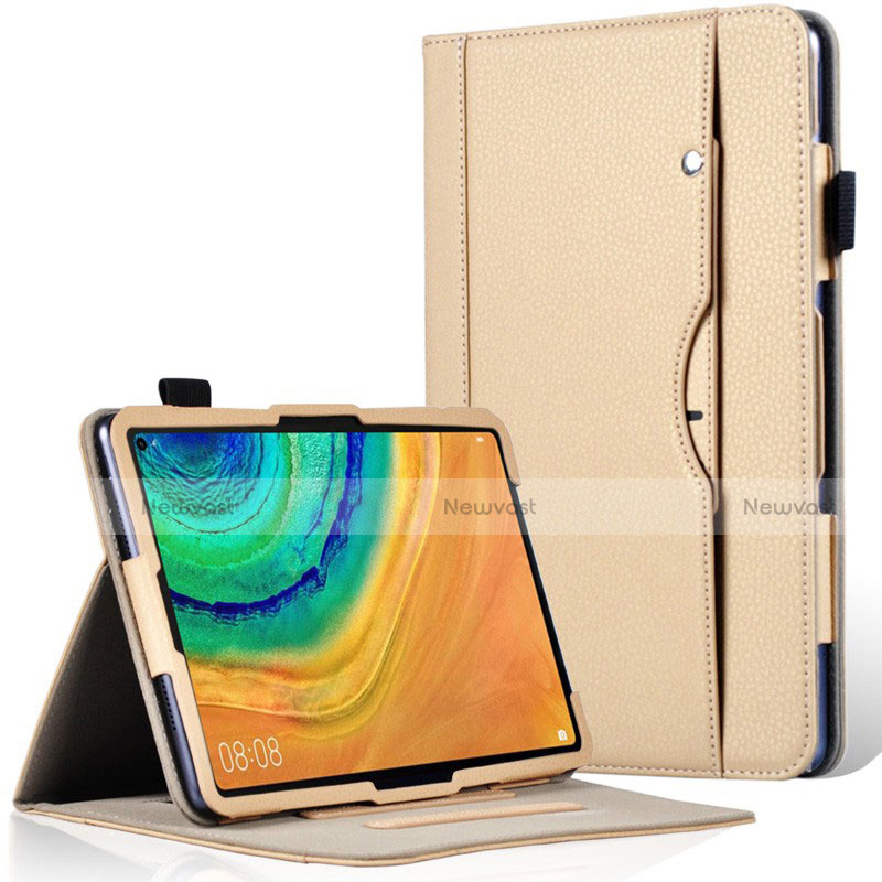 Leather Case Stands Flip Cover L04 Holder for Huawei MatePad Pro Gold