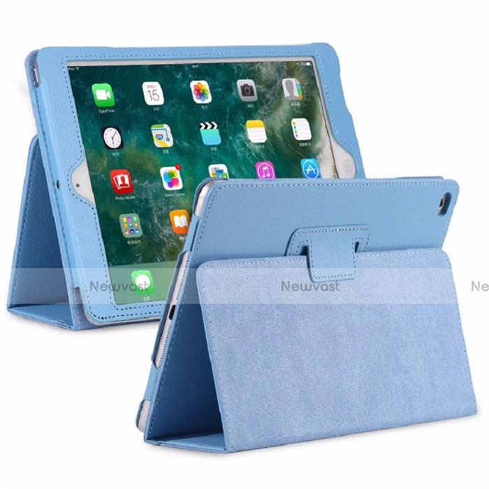 Leather Case Stands Flip Cover L04 Holder for Huawei MediaPad M6 8.4 Sky Blue