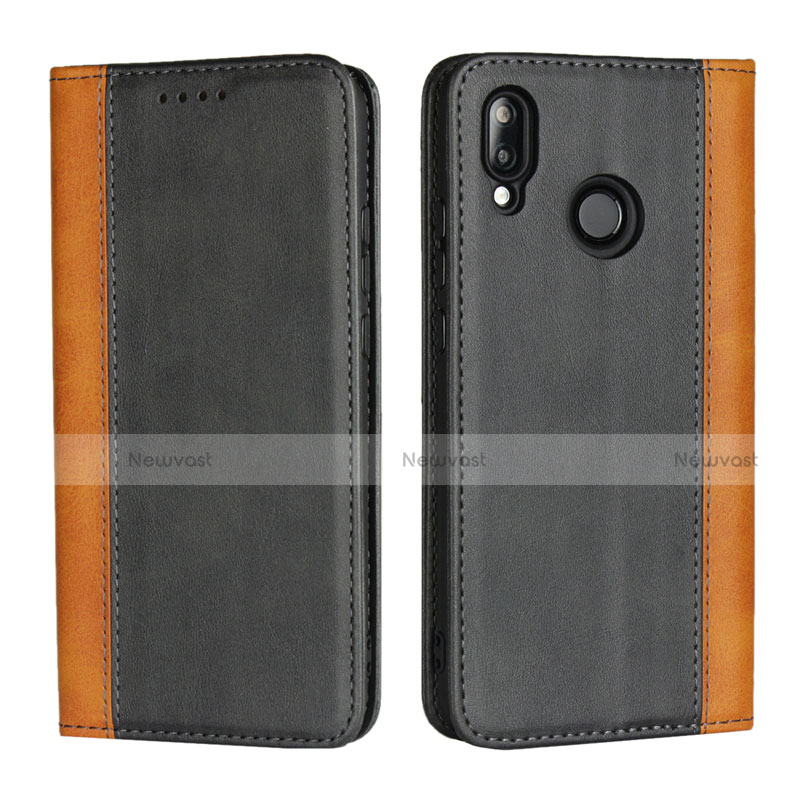 Leather Case Stands Flip Cover L04 Holder for Huawei Nova 3e Black