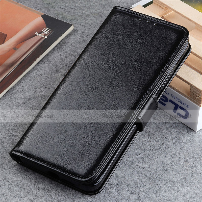 Leather Case Stands Flip Cover L04 Holder for Huawei Nova 8 SE 5G Black