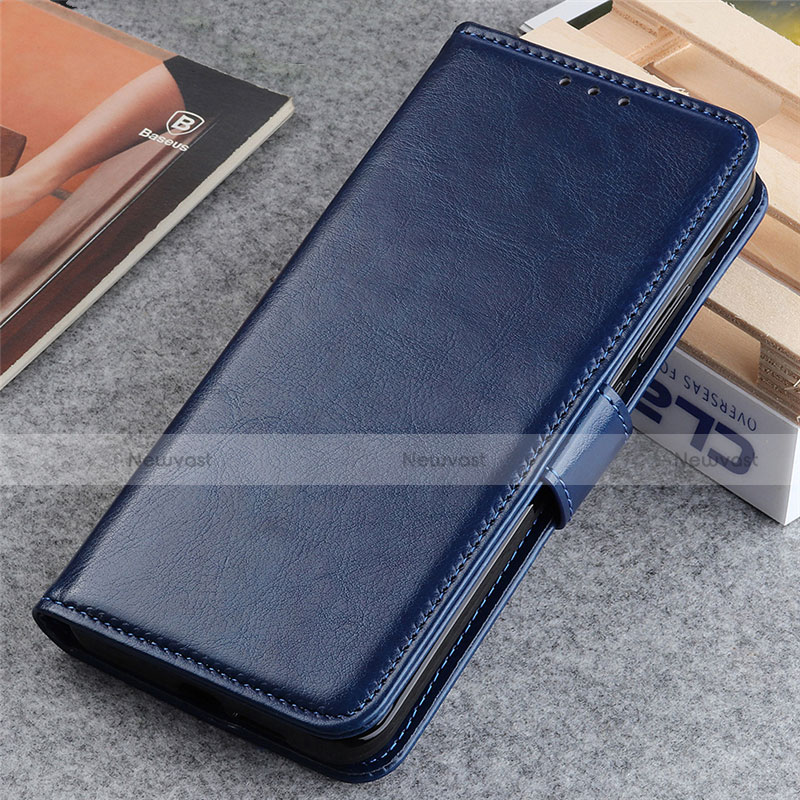 Leather Case Stands Flip Cover L04 Holder for Huawei Nova 8 SE 5G Blue
