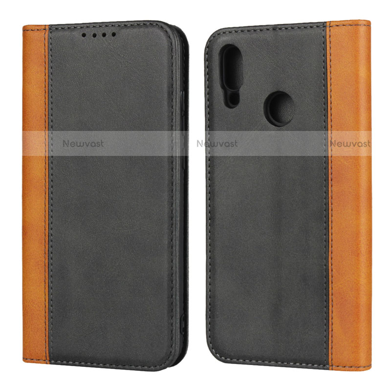 Leather Case Stands Flip Cover L04 Holder for Huawei P Smart (2019) Black