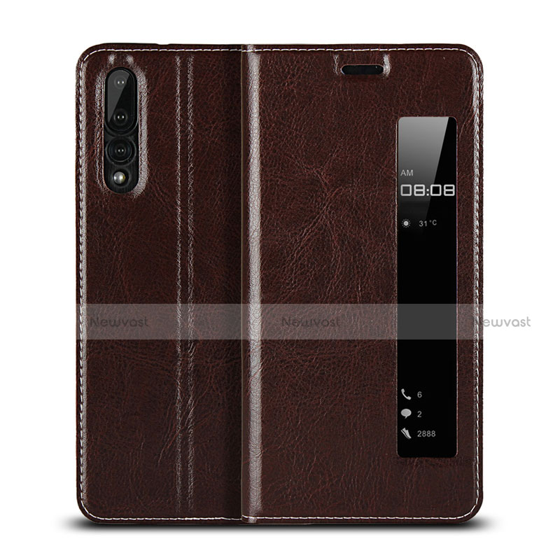 Leather Case Stands Flip Cover L04 Holder for Huawei P20 Pro