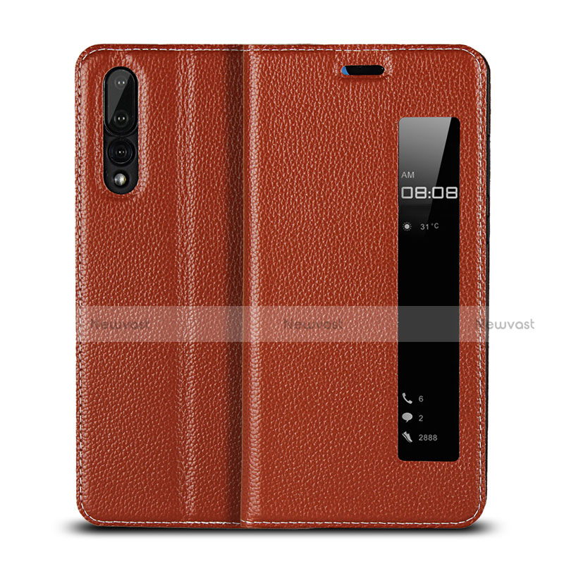 Leather Case Stands Flip Cover L04 Holder for Huawei P20 Pro