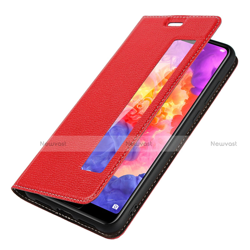 Leather Case Stands Flip Cover L04 Holder for Huawei P20 Pro