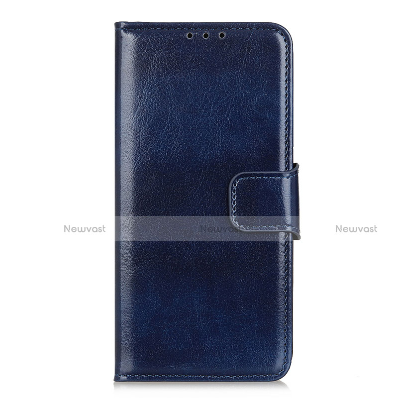 Leather Case Stands Flip Cover L04 Holder for LG K52 Blue