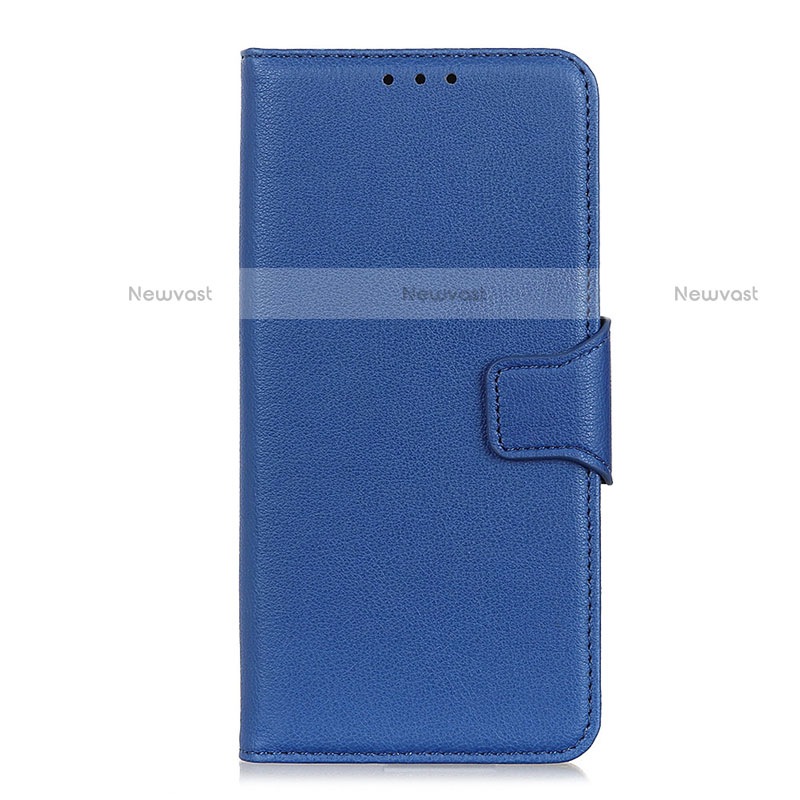 Leather Case Stands Flip Cover L04 Holder for LG Velvet 4G Blue