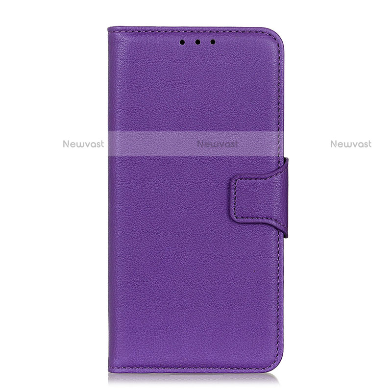 Leather Case Stands Flip Cover L04 Holder for LG Velvet 4G Purple