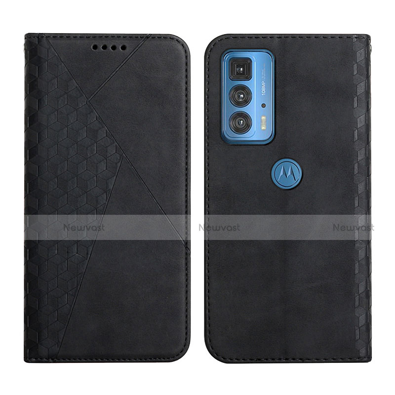 Leather Case Stands Flip Cover L04 Holder for Motorola Moto Edge S Pro 5G Black