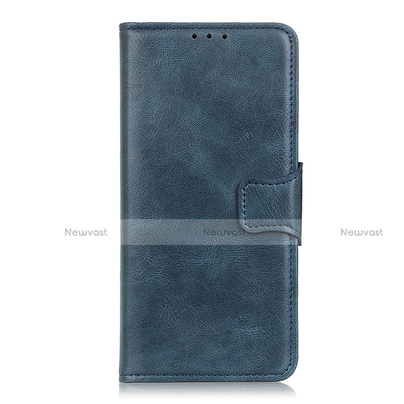 Leather Case Stands Flip Cover L04 Holder for Motorola Moto G Power Blue