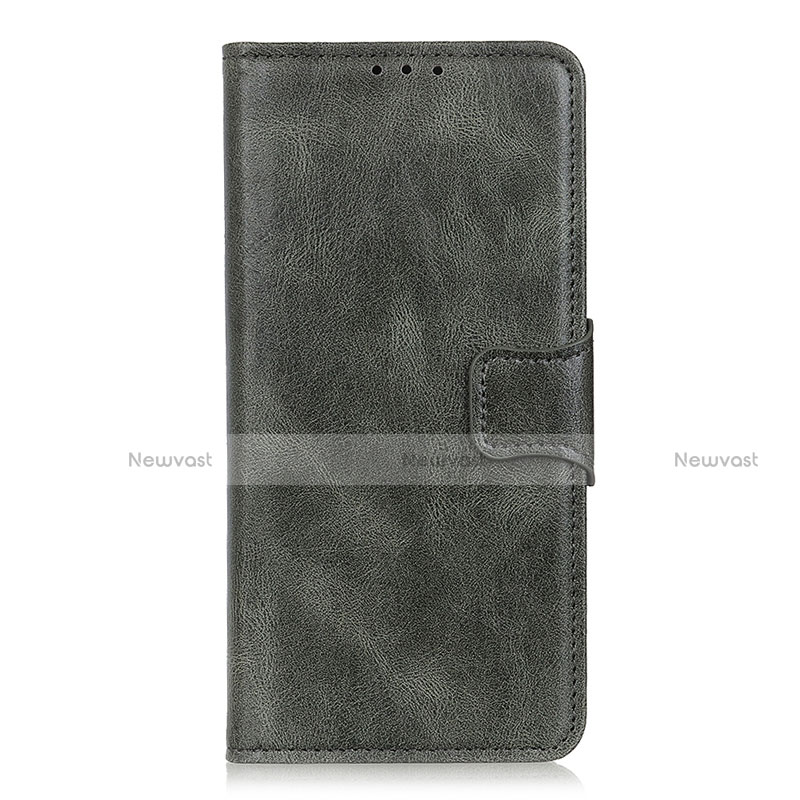 Leather Case Stands Flip Cover L04 Holder for Motorola Moto G Power Gray