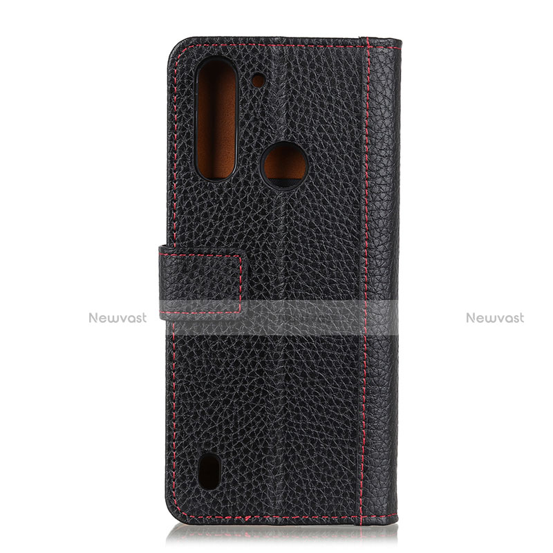 Leather Case Stands Flip Cover L04 Holder for Motorola Moto One Fusion