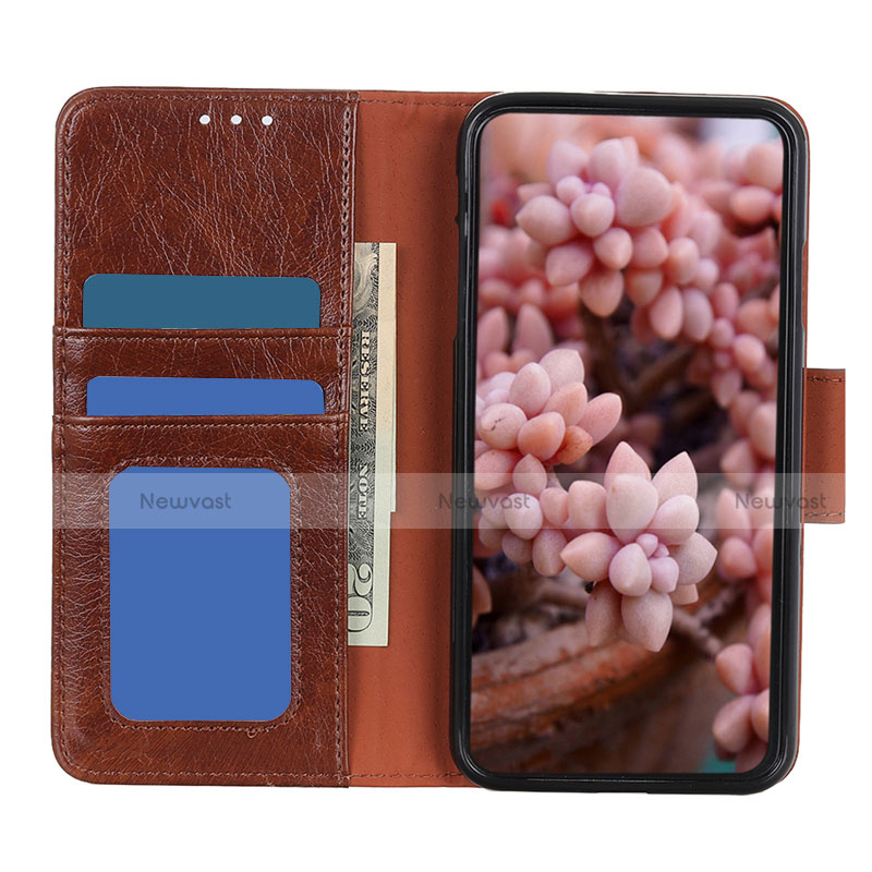 Leather Case Stands Flip Cover L04 Holder for Motorola Moto One Fusion Plus