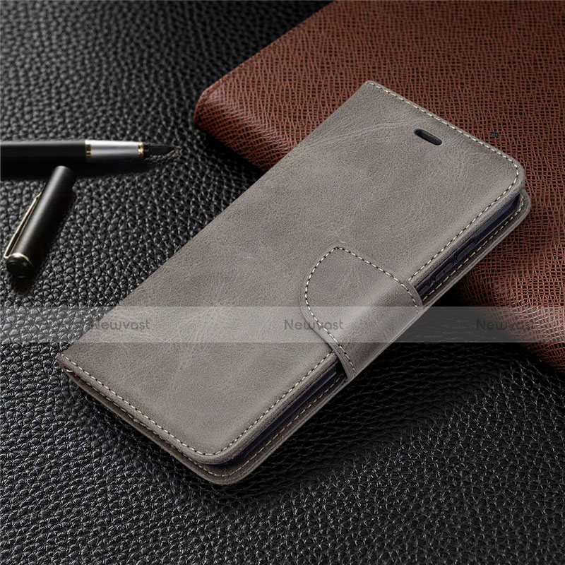 Leather Case Stands Flip Cover L04 Holder for Nokia 1.3 Gray