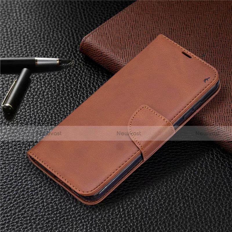 Leather Case Stands Flip Cover L04 Holder for Nokia 2.3 Brown