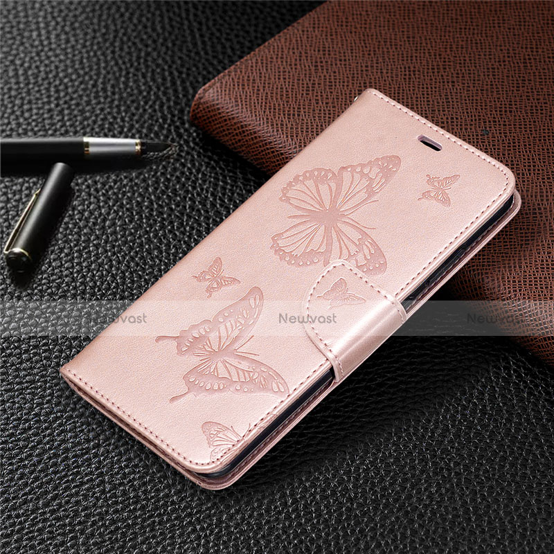 Leather Case Stands Flip Cover L04 Holder for Nokia 5.3 Rose Gold