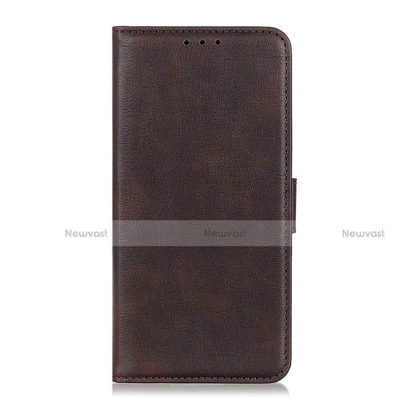 Leather Case Stands Flip Cover L04 Holder for Oppo A32 Brown