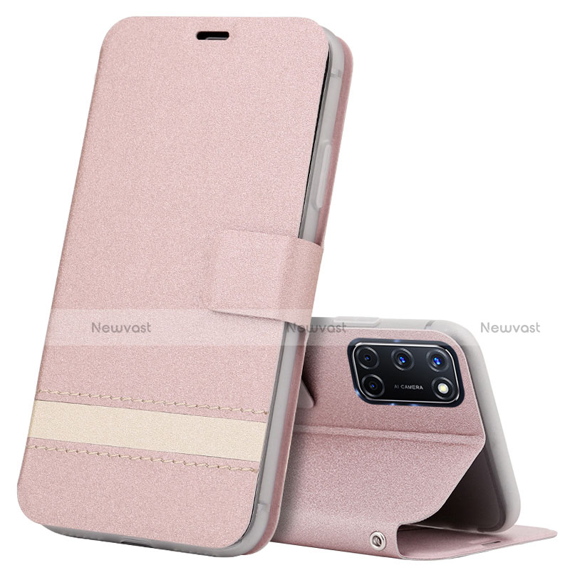 Leather Case Stands Flip Cover L04 Holder for Oppo A52