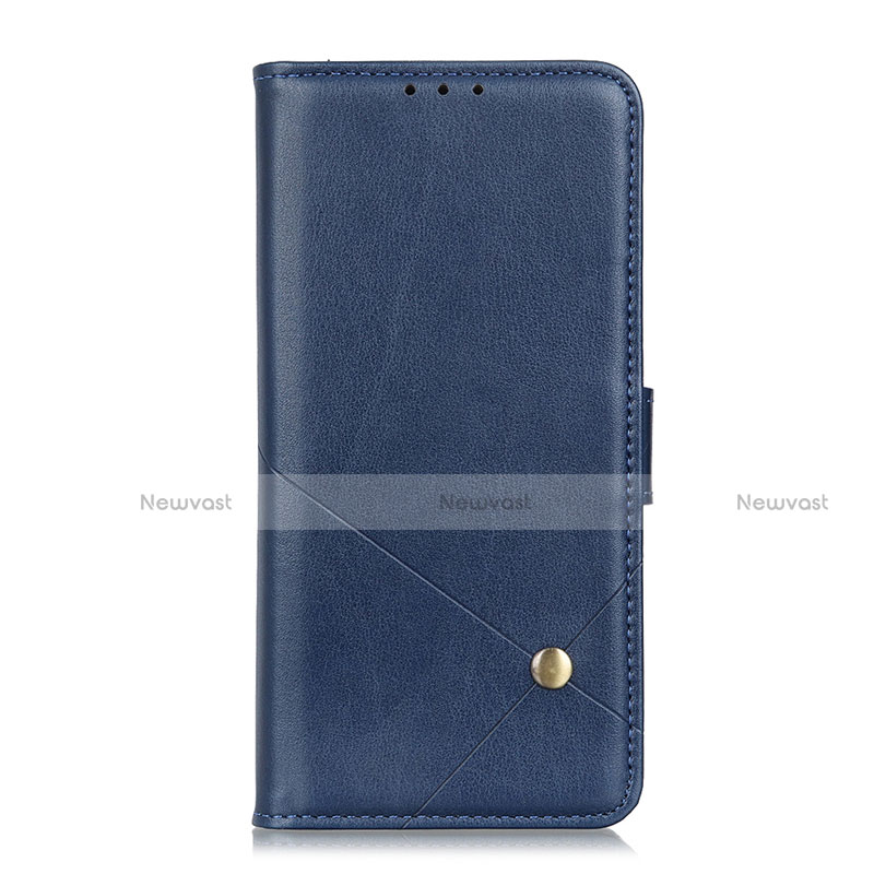 Leather Case Stands Flip Cover L04 Holder for Realme 7 Blue