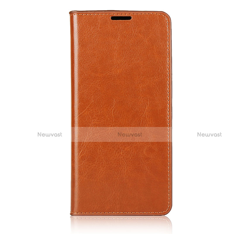 Leather Case Stands Flip Cover L04 Holder for Samsung Galaxy A71 5G Orange