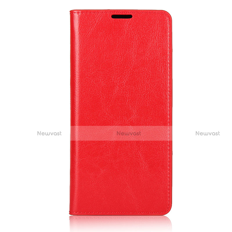 Leather Case Stands Flip Cover L04 Holder for Samsung Galaxy A71 5G Red