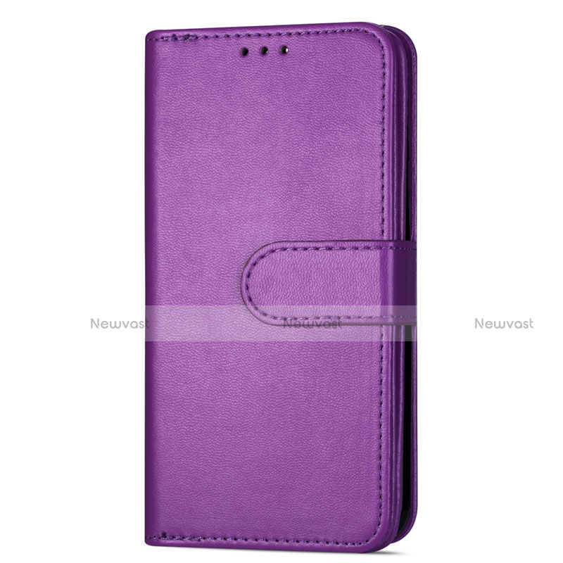 Leather Case Stands Flip Cover L04 Holder for Samsung Galaxy S20 Ultra 5G Purple