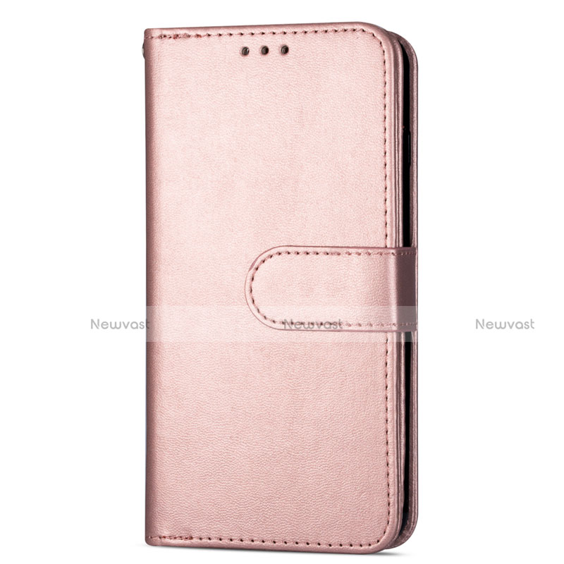 Leather Case Stands Flip Cover L04 Holder for Samsung Galaxy S20 Ultra 5G Rose Gold