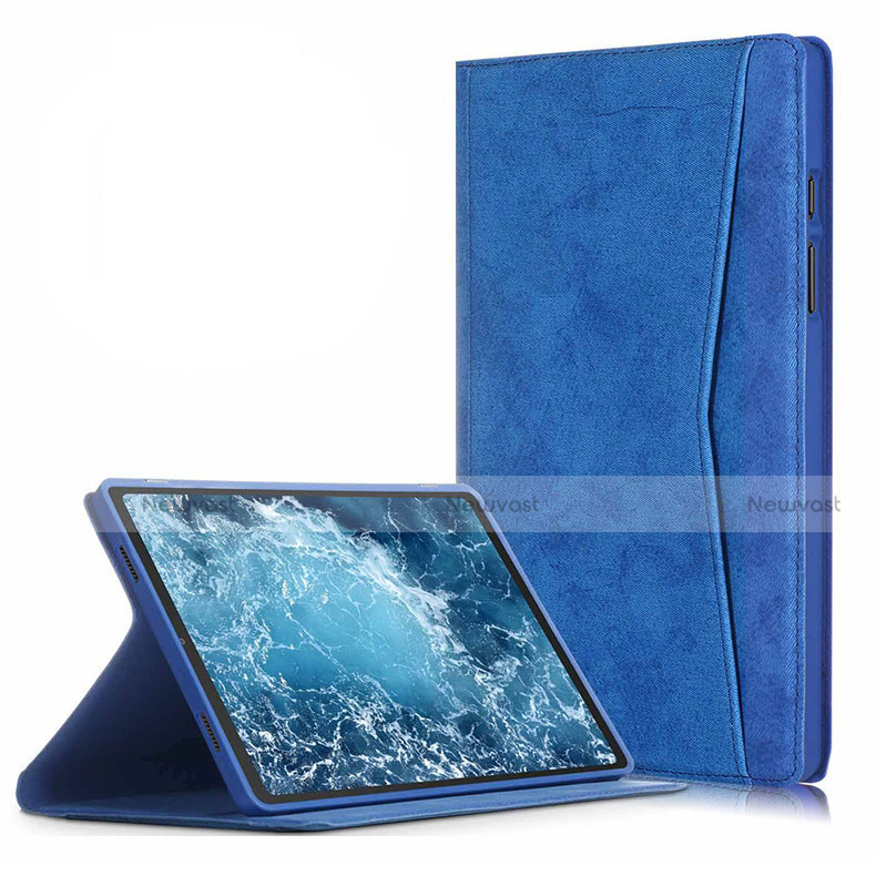 Leather Case Stands Flip Cover L04 Holder for Samsung Galaxy Tab A7 4G 10.4 SM-T505 Blue