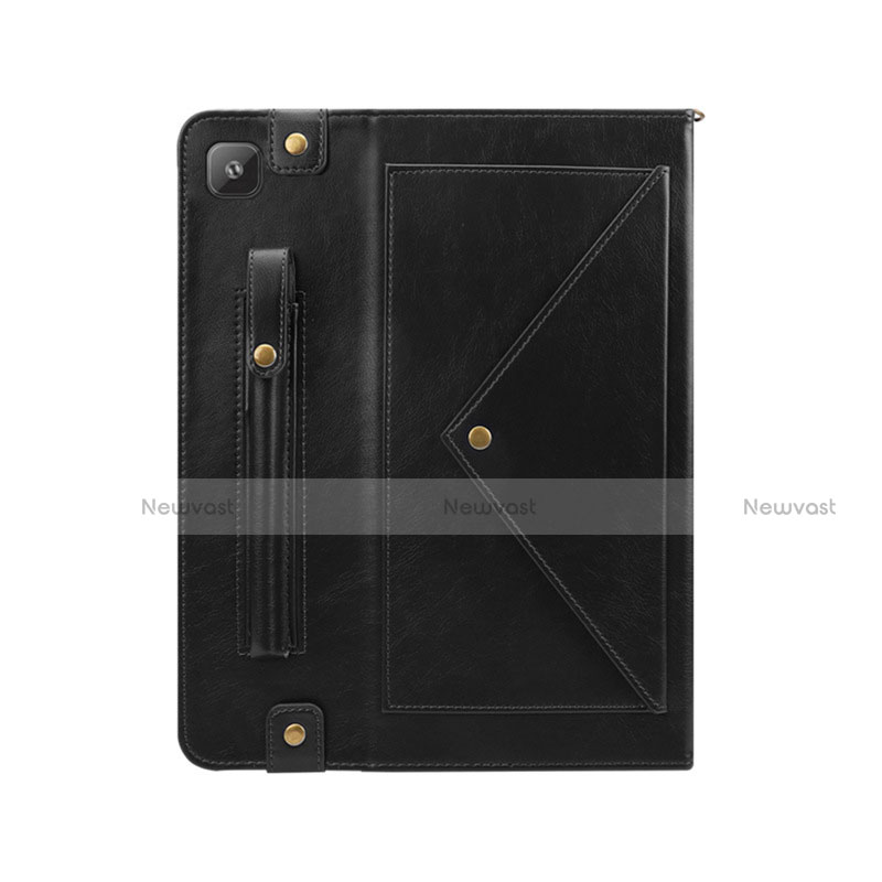 Leather Case Stands Flip Cover L04 Holder for Samsung Galaxy Tab S6 Lite 10.4 SM-P610 Black