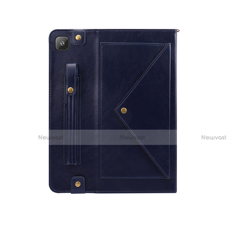 Leather Case Stands Flip Cover L04 Holder for Samsung Galaxy Tab S6 Lite 10.4 SM-P610 Blue