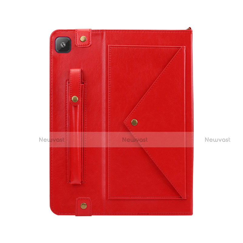 Leather Case Stands Flip Cover L04 Holder for Samsung Galaxy Tab S6 Lite 10.4 SM-P610 Red