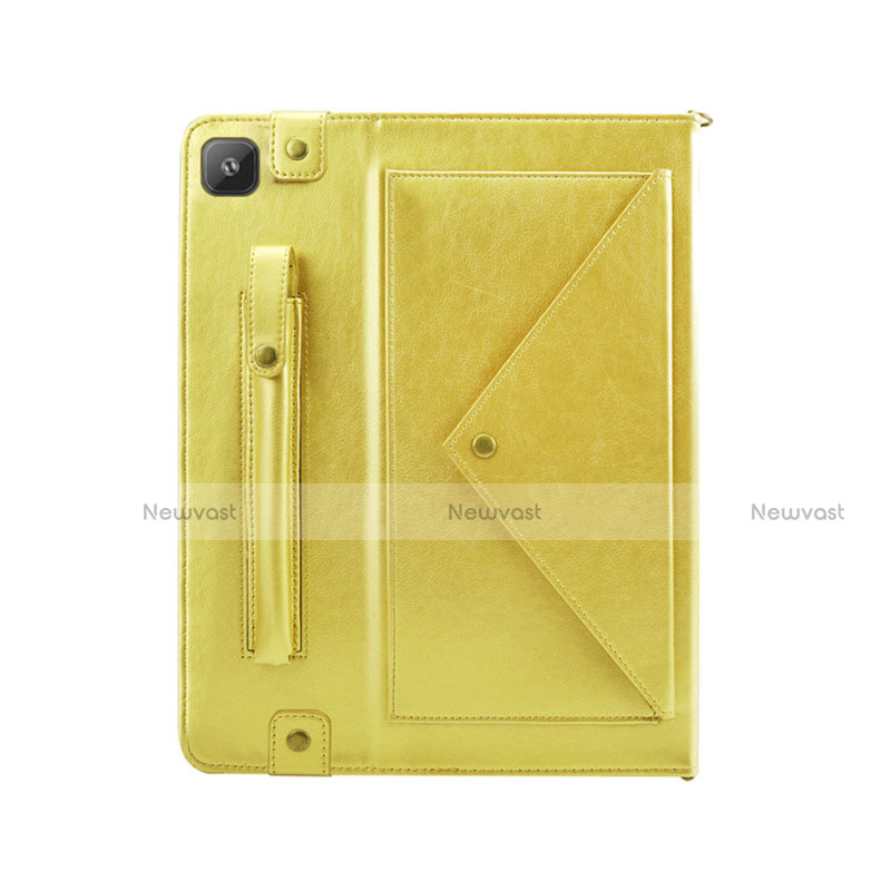 Leather Case Stands Flip Cover L04 Holder for Samsung Galaxy Tab S6 Lite 4G 10.4 SM-P615 Yellow